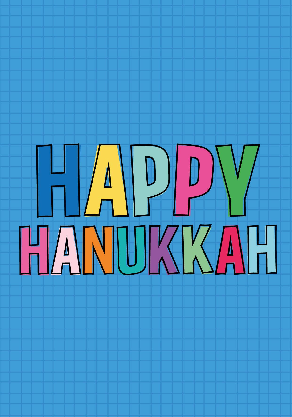 Joanne de Pace Design Studio - Wholesale Hanukkah Card - 'Happy Hanukkah' A6 Fun Greeting Card3