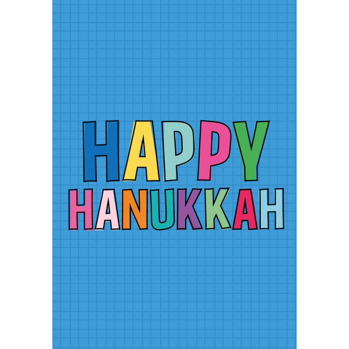 Joanne de Pace Design Studio - Wholesale Hanukkah Card - 'Happy Hanukkah' A6 Fun Greeting Card3