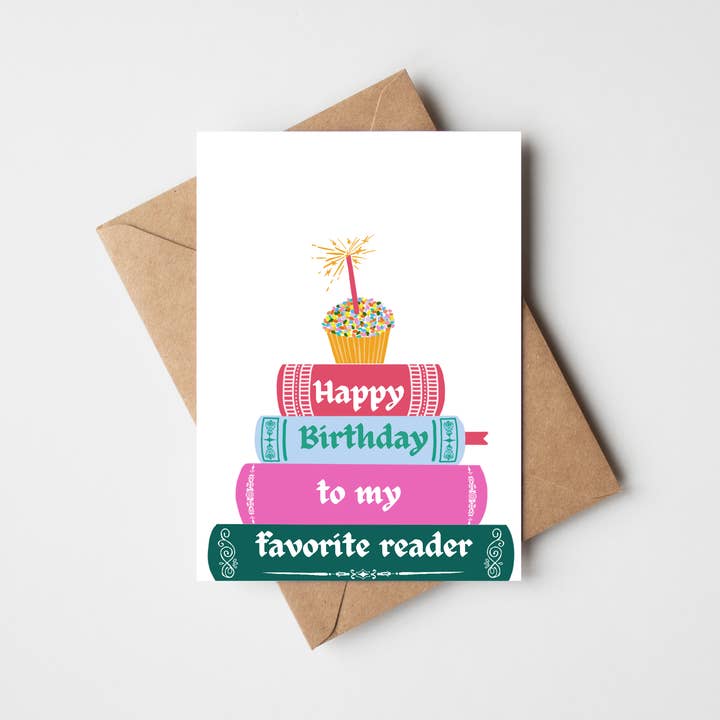 Happy Birthday To My Favorite Reader Card for wholesale by MadiCantStopReading