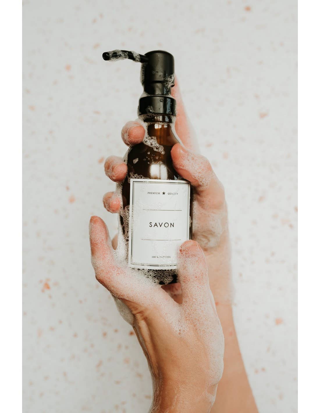 Les Flacons de l’Apothicaire - Vendita all'ingrosso Dispenser per sapone - Flacone in vetro ambra per sapone1