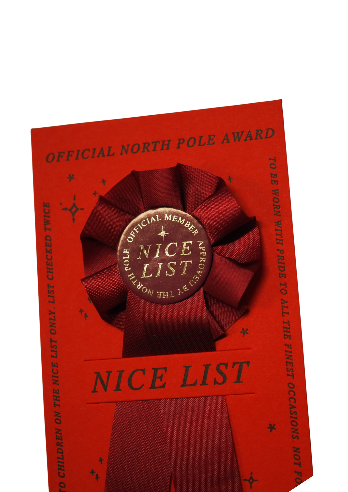 soch and co – wholesale Christmas decoration – Kids & Baby – Nice list member christmas rosette2