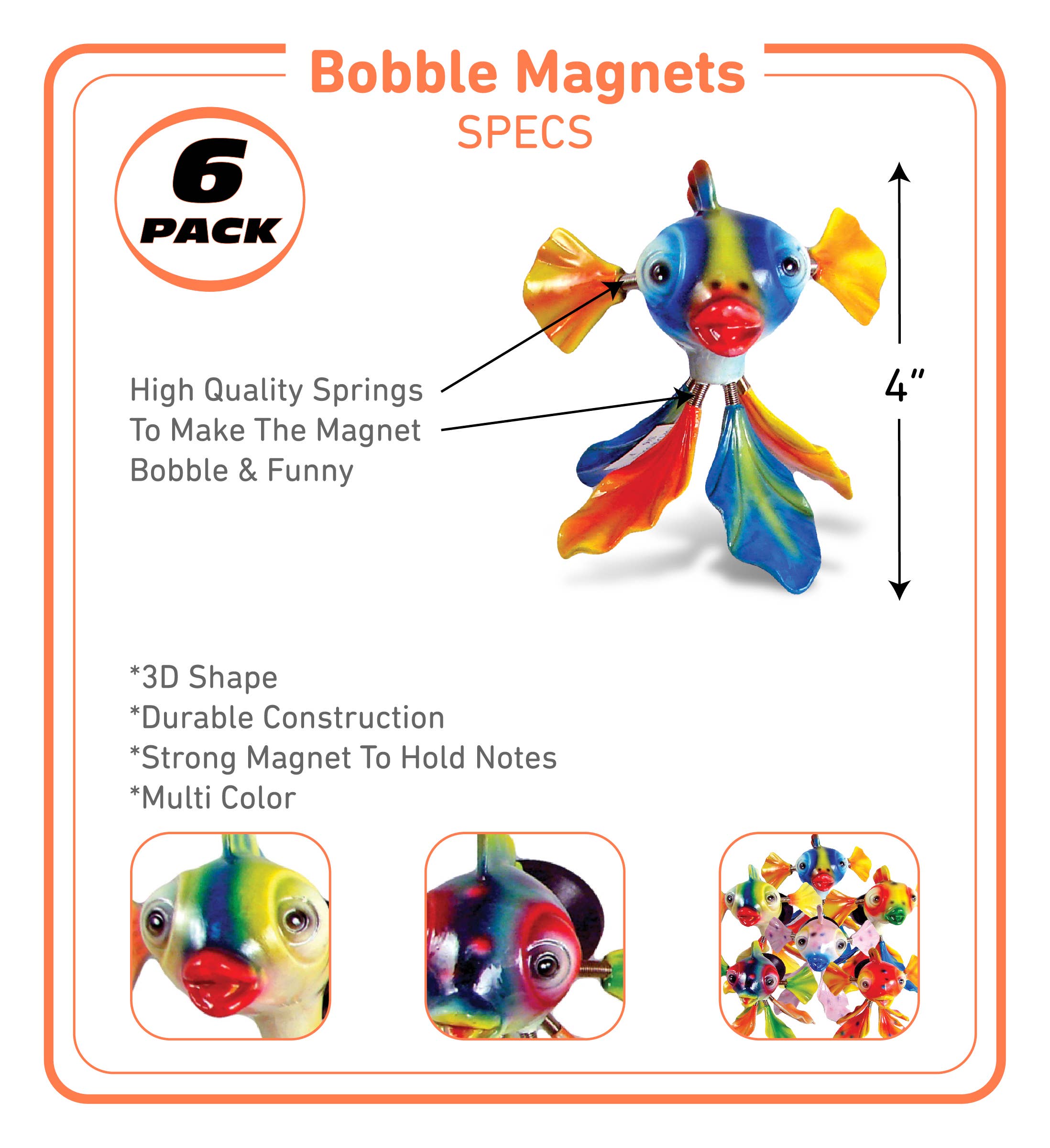 Cota Global - Wholesale Magnet - Bobble Magnet - Exotic Fish1