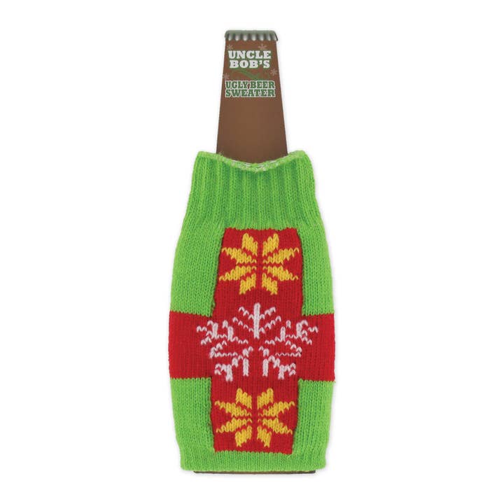 DM Merchandising - Wholesale Drink Huggers & Koozies - Uncle Bob's Ugly Sweater Bottle Sweaters