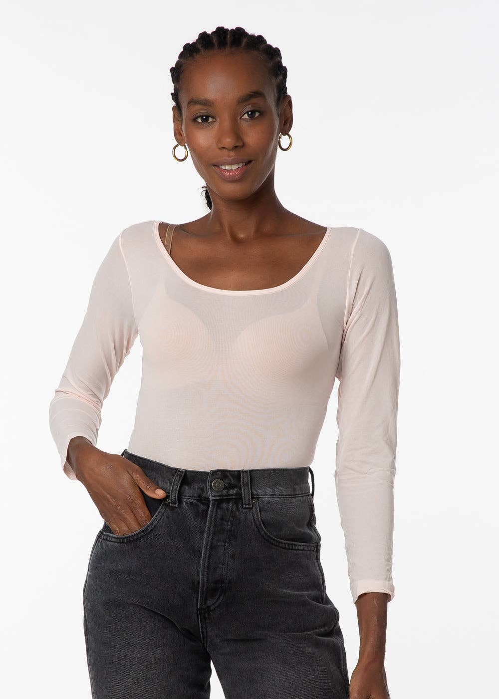 AMB Designs - Wholesale Knit Top - Women's - Solid Scoop Neck Second Skin Top9