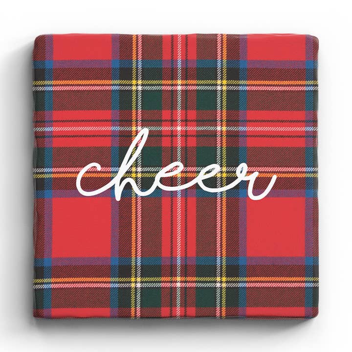 Cheer - Marble Coaster (Christmas) for wholesale by Paisley & Parsley