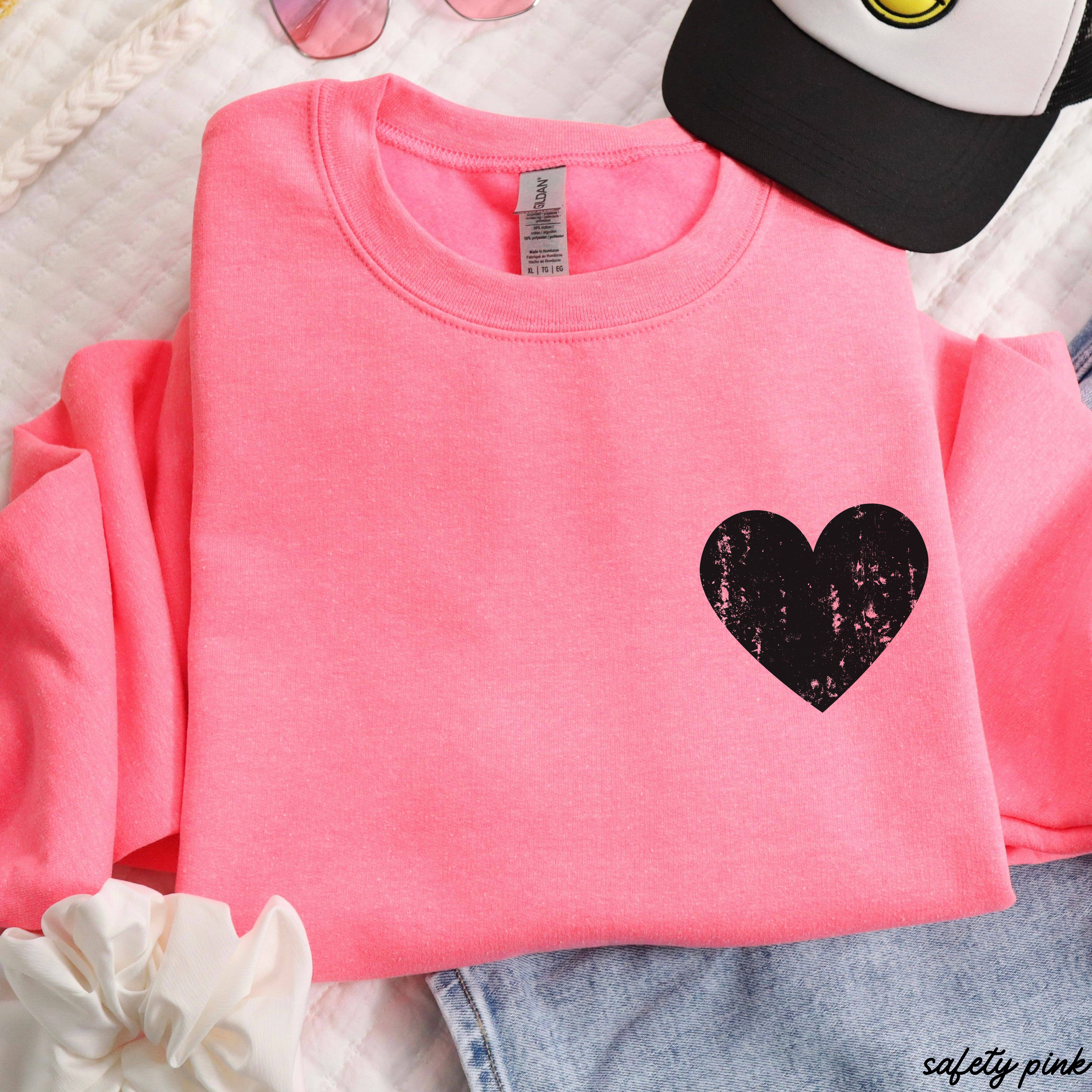Chloe Vs Tank - Wholesale Graphic Sweatshirt - Unisex - Pocket Heart Valentine's Day Sweatshirt *6 Colors (S-3X)2