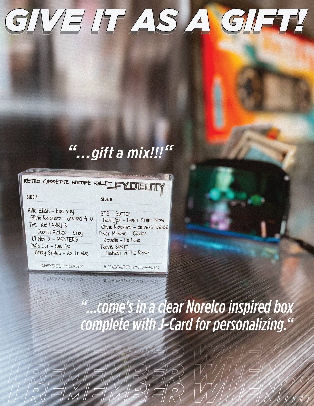 Fydelity - Wholesale Wallet - Unisex - 70265 Small Womens Cute Wallet Retro 80s Cassette Tape Black4