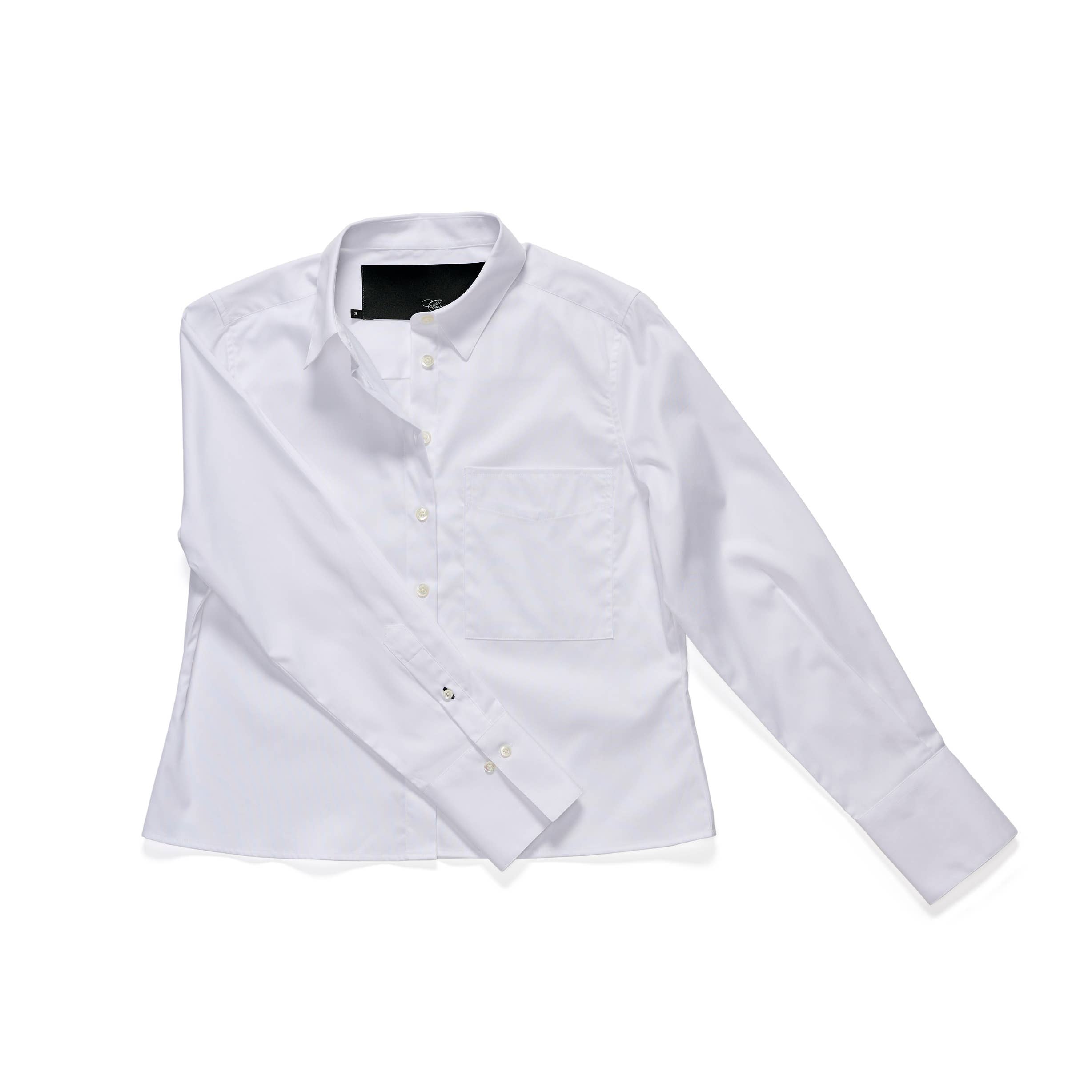 Claridge + King - Wholesale Button Down Shirt - Women's - The Crop Shirt in Crisp White3