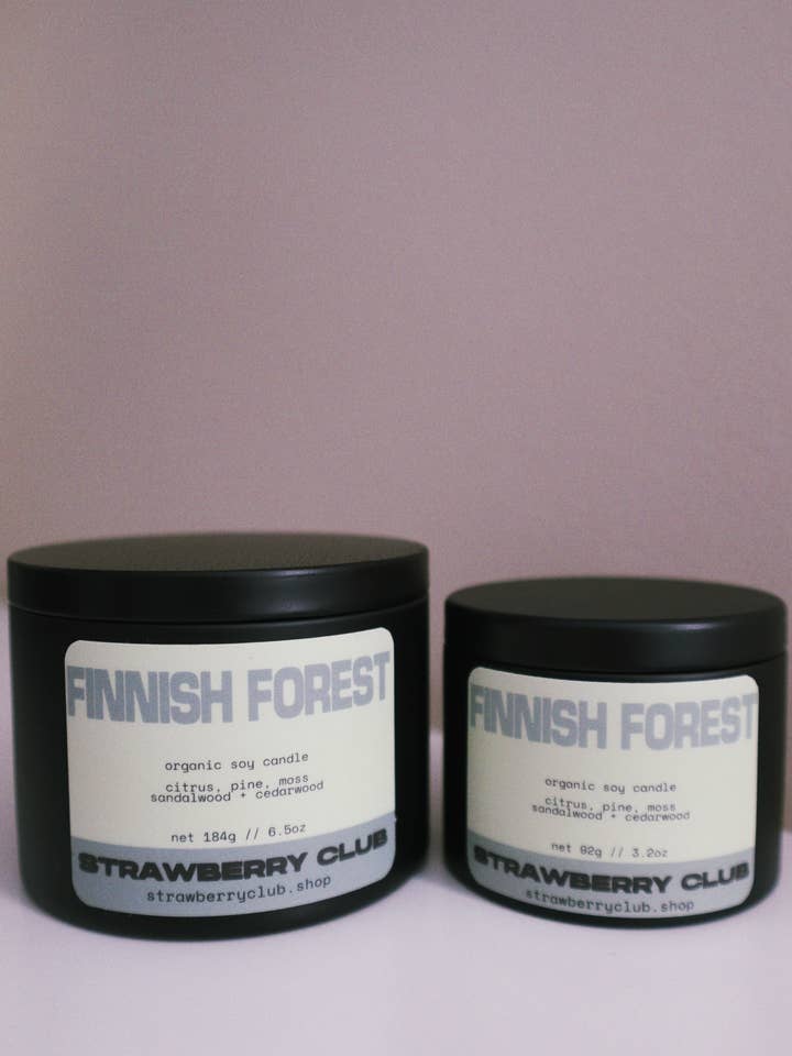Finnish Forest Soy Candle for wholesale by Strawberry Club