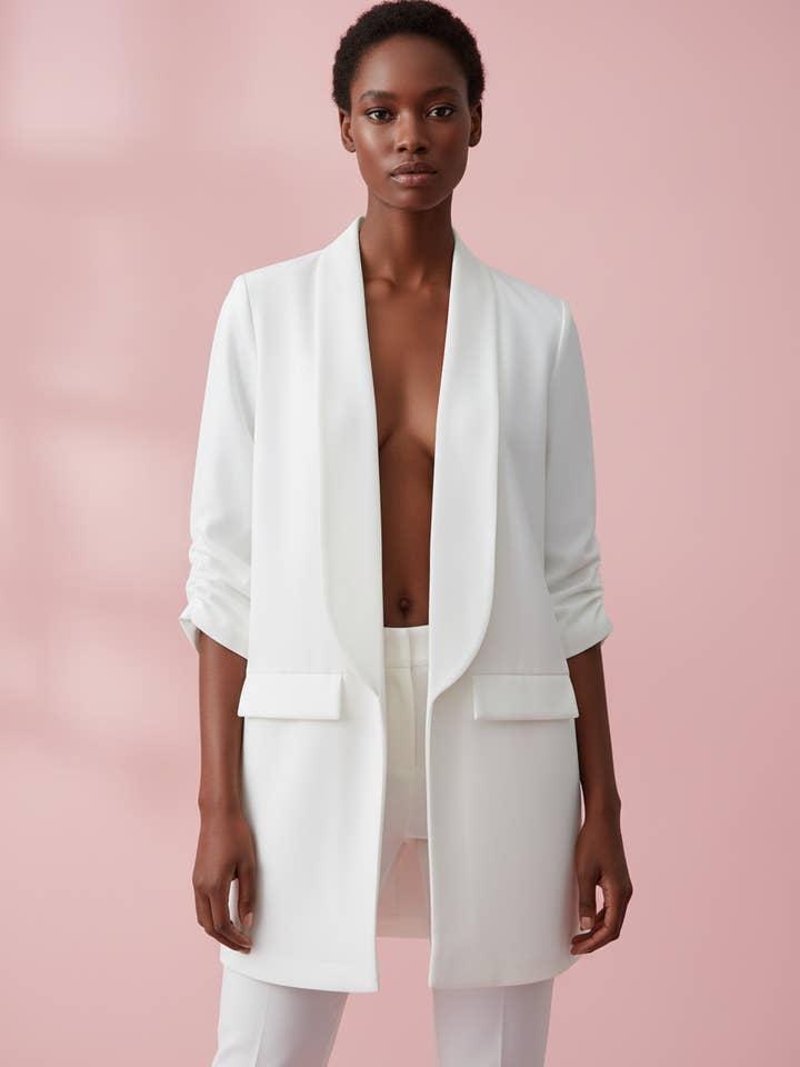 WHITE JACKET 6152 for wholesale by EMMA WU DESIGN