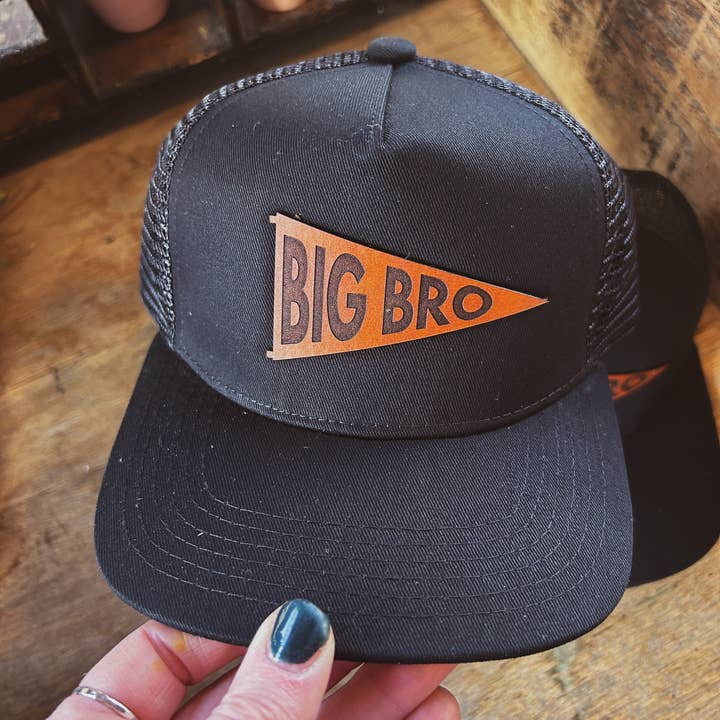 Left Grain - Wholesale Kids Hat - Kids - Big Bro and Lil Bro Pennant Leather Patch Kids Hat13