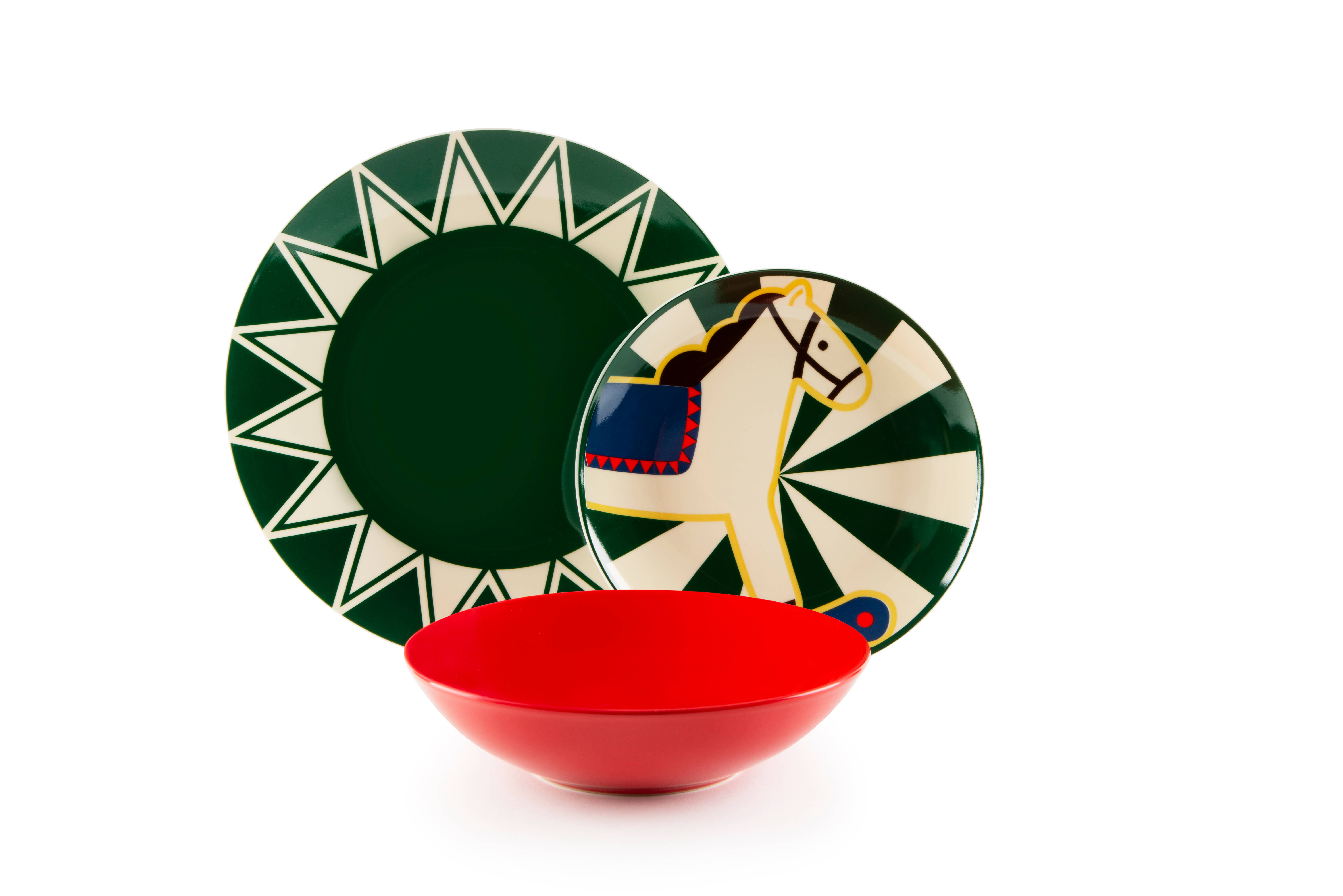 multicolour 18-Piece Vintage Christmas Dinnerware Set for wholesale on Faire6