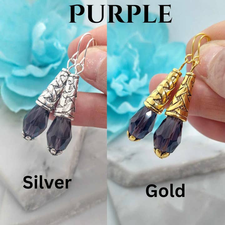 Bad Apple Designs - Wholesale Dangle Earrings - Crystal Teardrop Dangle Earrings For Women2