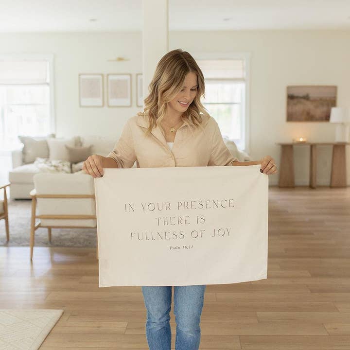 Wall Banners - Fullness of Joy | Housewarming Gift for wholesale by DWELL Home Shoppe