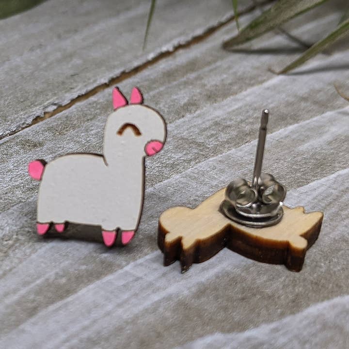 Llama Earrings for wholesale by Unpossible Cuts