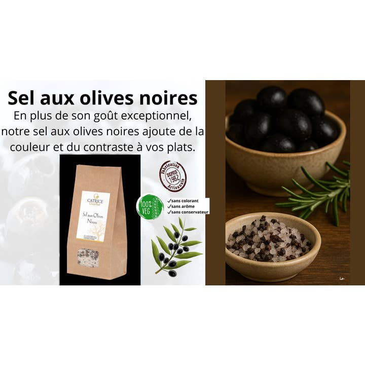CATRICE GOURMET - Wholesale Dried Spice Mix - Black olive salt Kraft bag 320g1