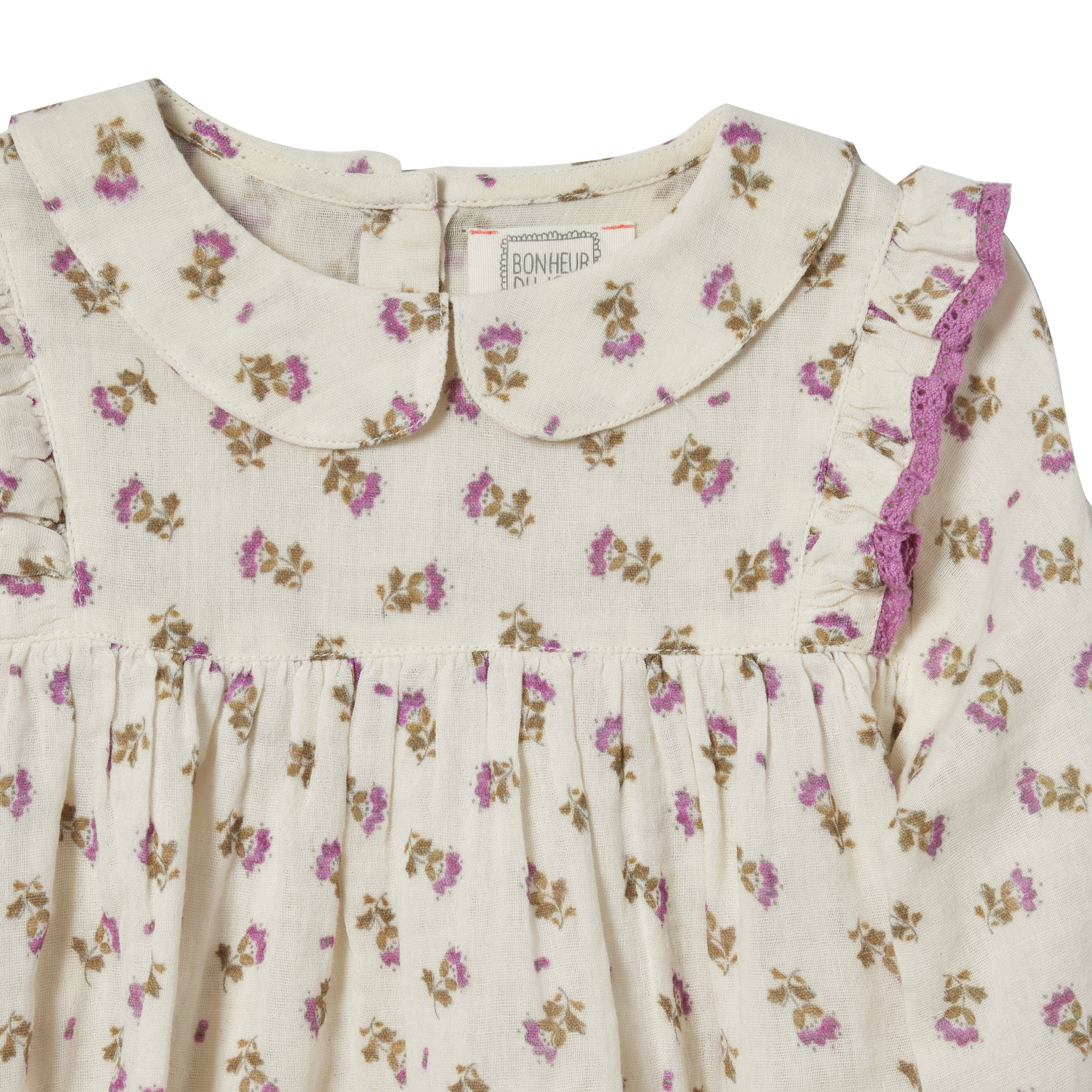 Bonheur du Jour - Wholesale T-Shirt - Kids - Floral Print Blouse - Manon Ecru1