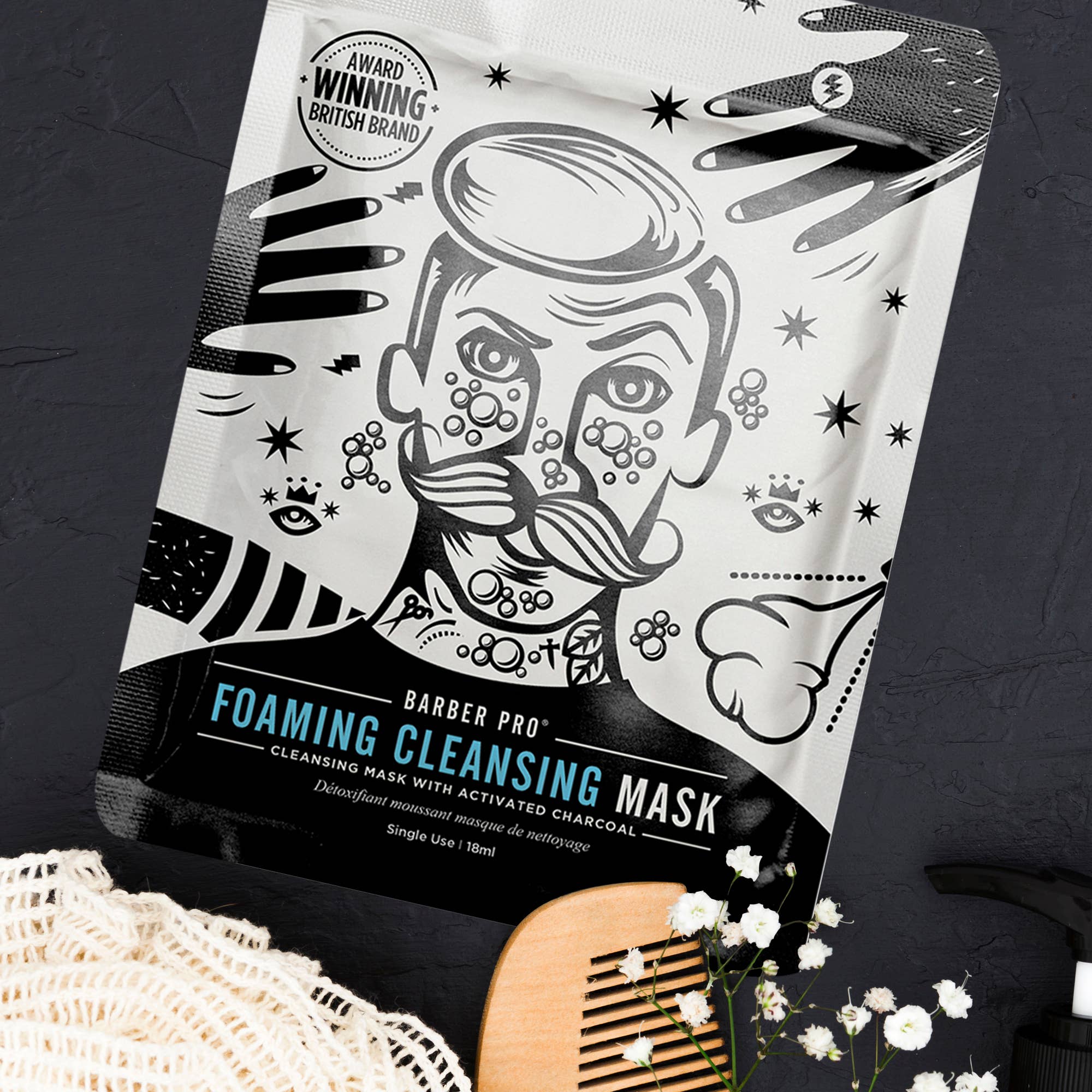 BARBER PRO – wholesale Skincare face mask – Men’s – BARBER PRO Foaming Cleansing Mask3
