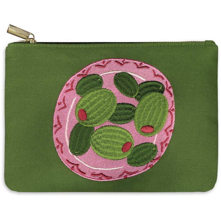 Mediterranea Olives Accessory Pouch for wholesale by Punch Studio