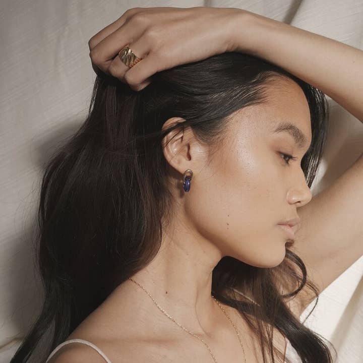 Lindsay Lewis - Venta al por mayor Pendientes colgantes - Pendientes Anna - Cobalto1