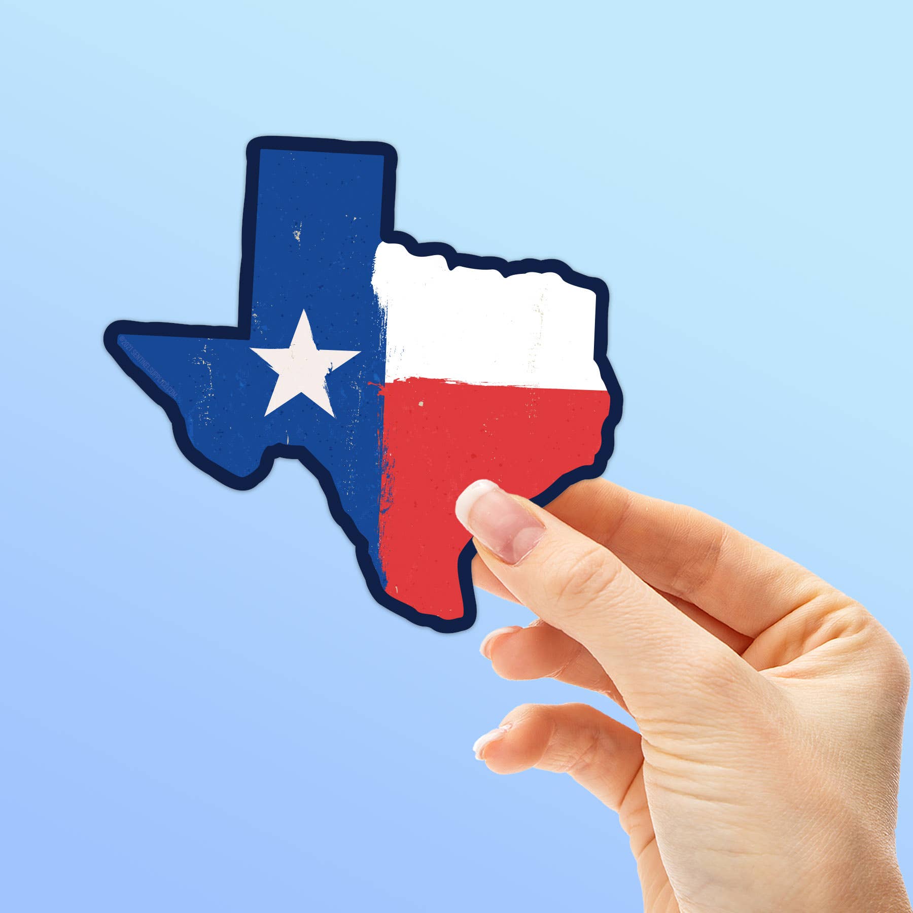 Sentinel Supply - Wholesale Sticker - Classic Texas Flag Sticker, TX Bumper Stickers