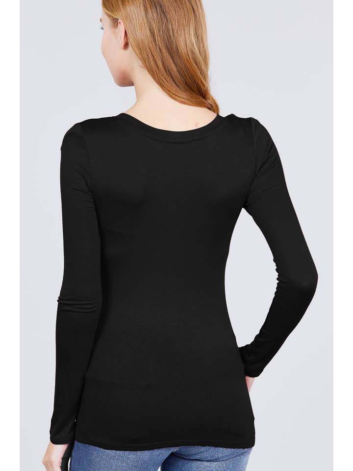 Active Basic | Active USA - Wholesale Knit Top - Women's - Long Sleeve Round Neck Top13