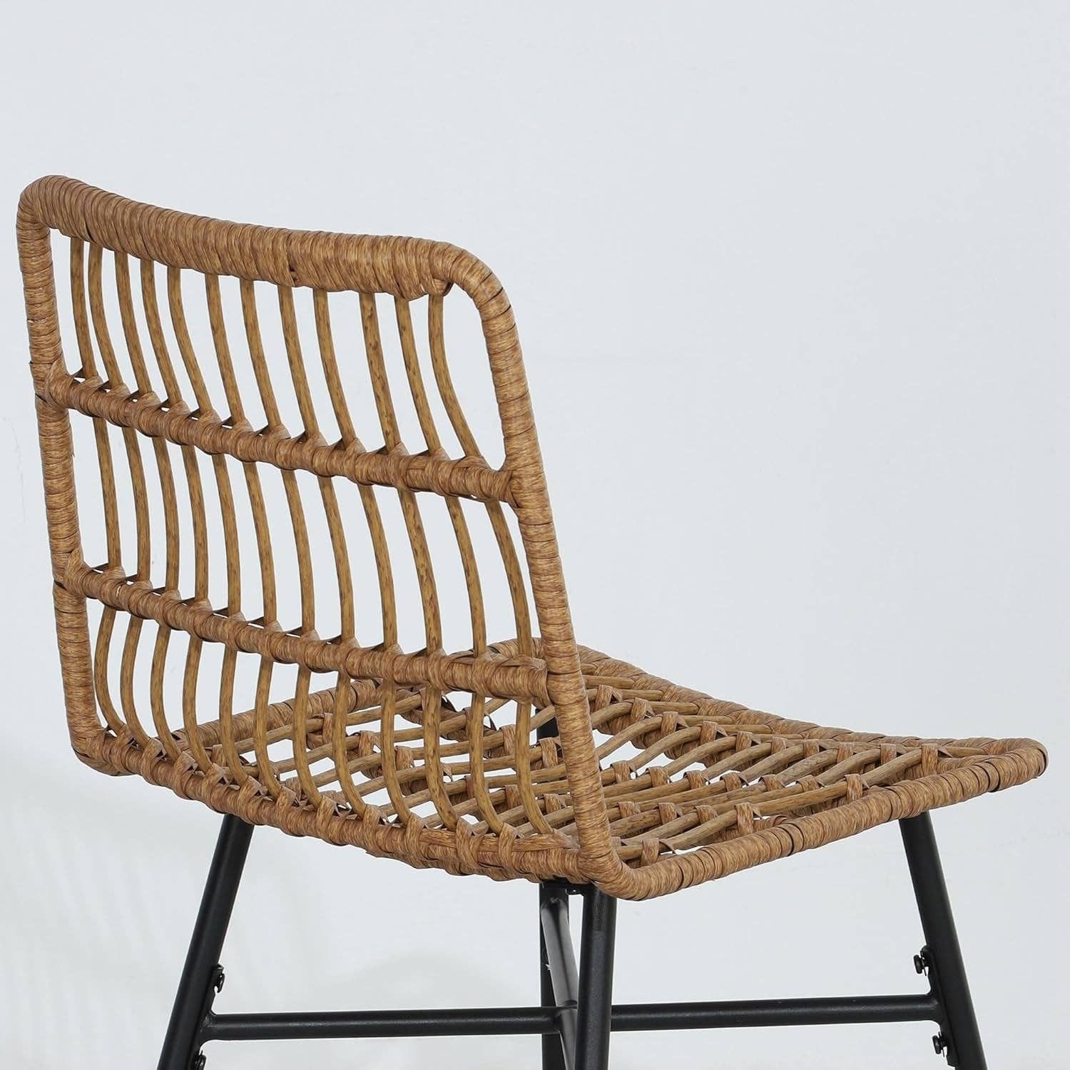 Rattan Counter Height Bar Stools Set Of 2 26 Inch Brown for wholesale on Faire8