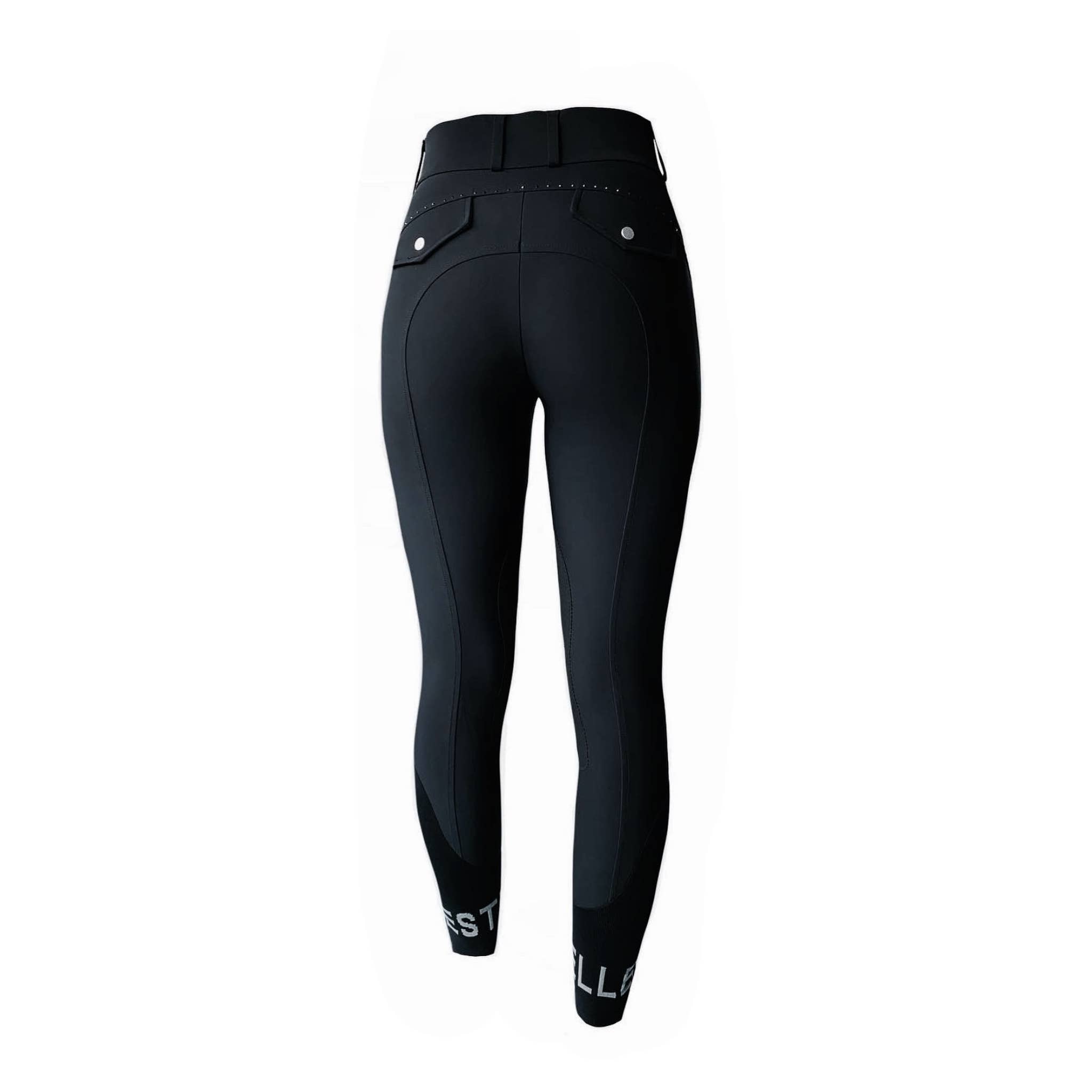 ESTRELLE – Engroshandel Sports-/loungeleggings – til kvinder – Estrelle Signature ridetights med fuld silikonegreb i sort3