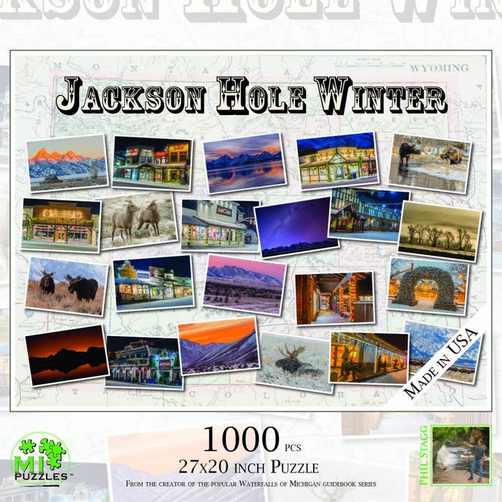 Jackson Hole Vinter - 1000 bit pussel för wholesale av Phil Stagg Photography