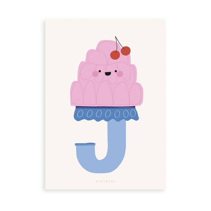 Initiƫle Kunstdruk | Letter Kunstdruk | J - R Kunstdrukken voor wholesale door Minibeau