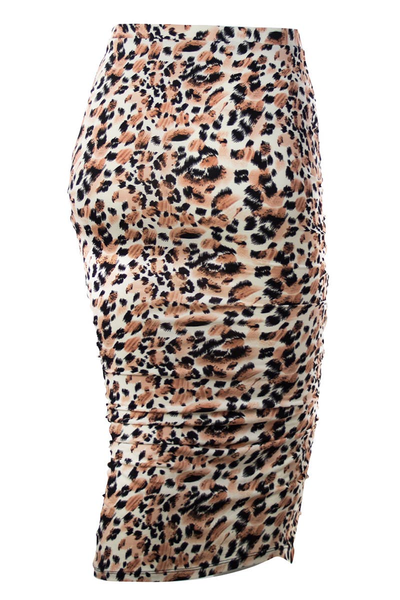 NINEXIS - Wholesale Skirt - Women's - CWBMS070_Slim Fit Ruched Long Pencil Skirt31