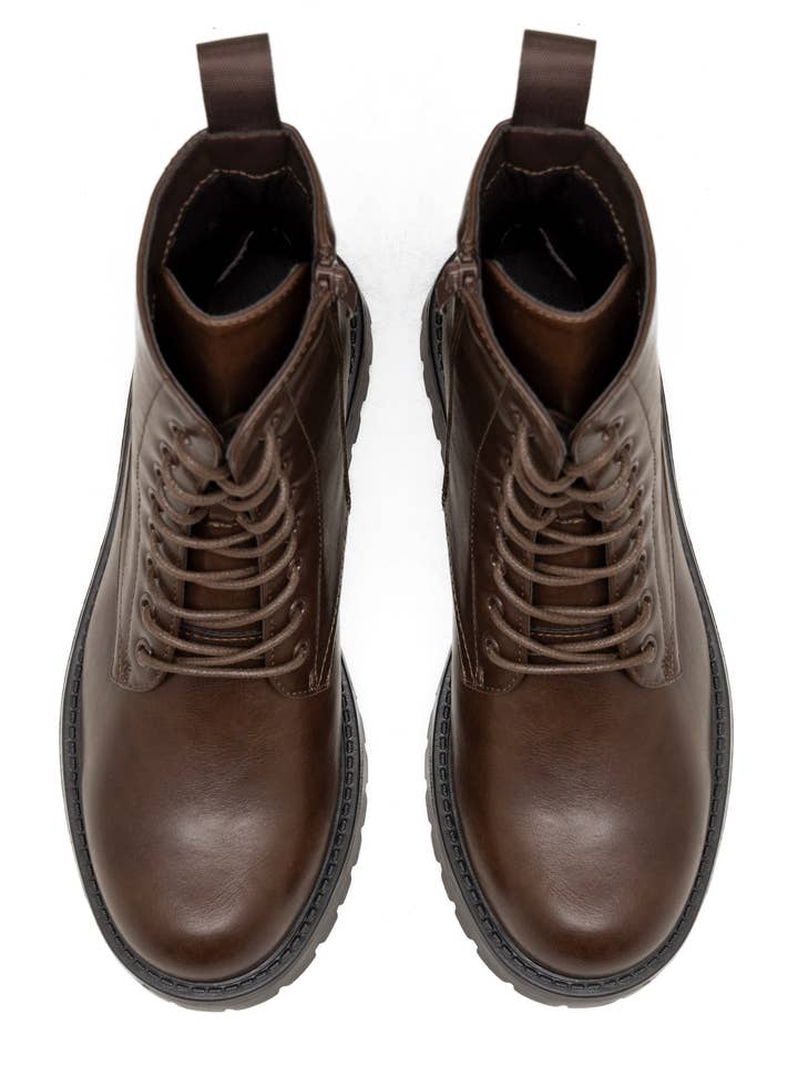 C'M PARIS - Wholesale Combat/Military Boots - Women's - Lace-Up Combat Boot with Lug Sole 92666