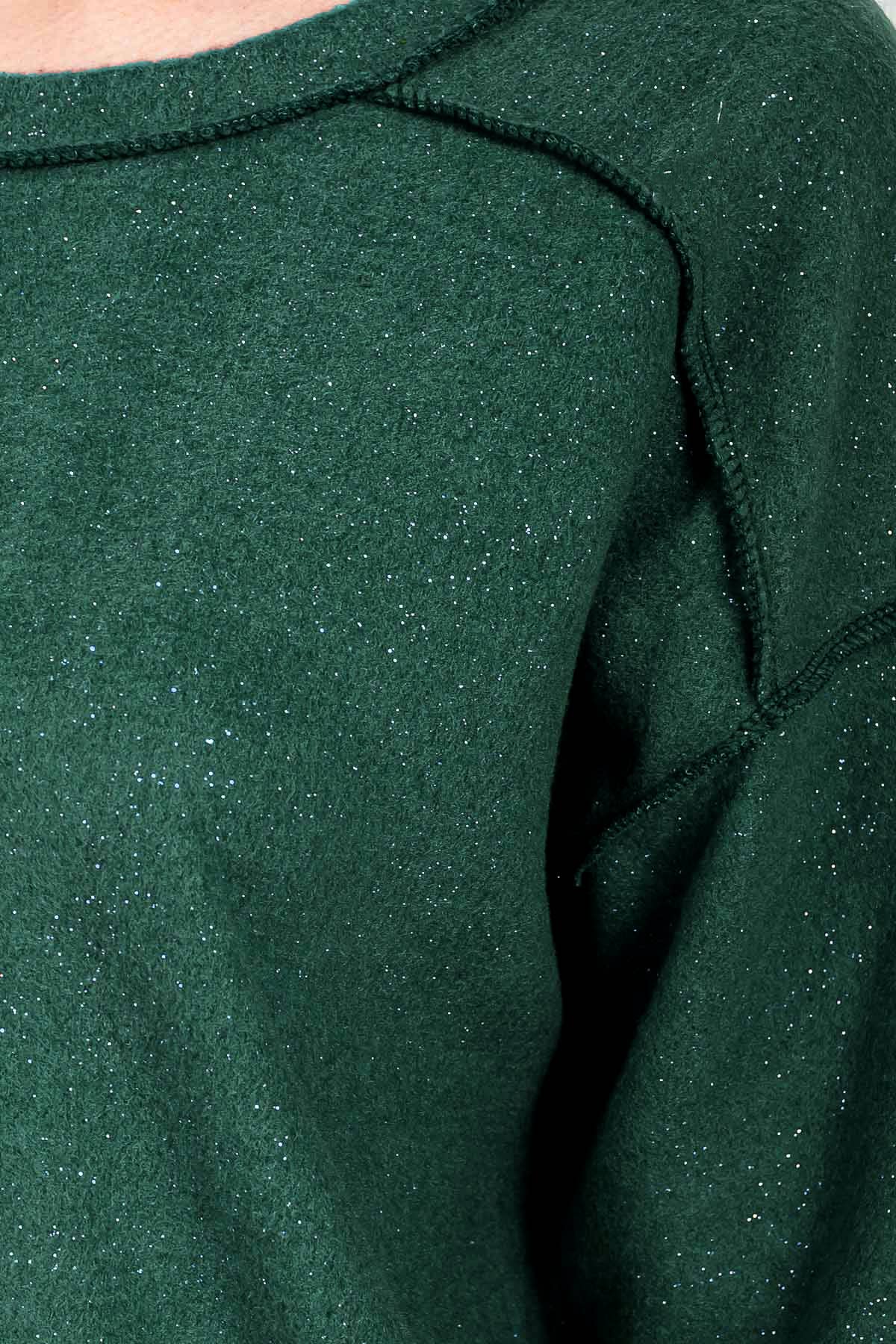 7th Ray - Vendita all'ingrosso Felpa - Donna - Top Pullover con Accenti Glitterati in Metallo Morbido Spazzolato T60466