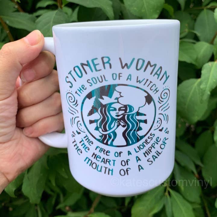 Caneca de Café Mulher Stoner, Caneca de 15oz Segura para Máquina de Lavar Louça, por atacado de EA DESIGNS