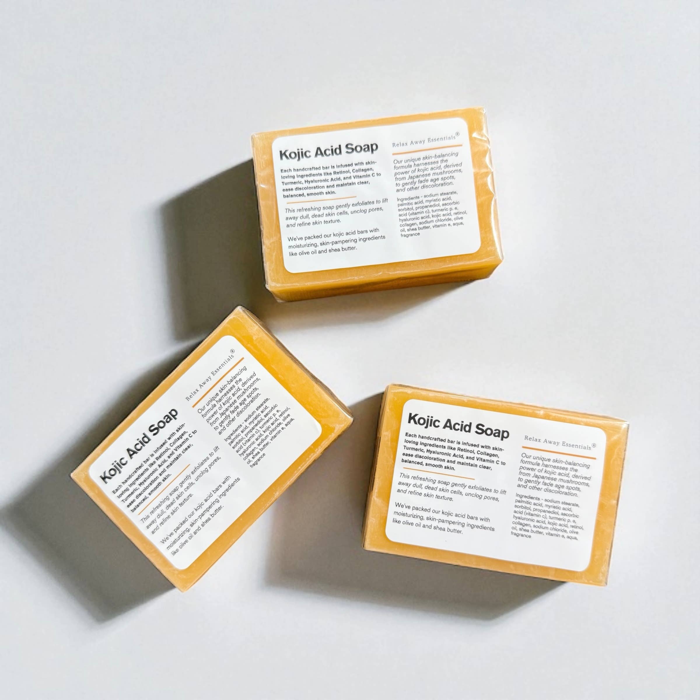 Relax Away Essentials - Wholesale Bar Soap - Kojic Acid Bar Soap | Turmeric Brightening Soap2