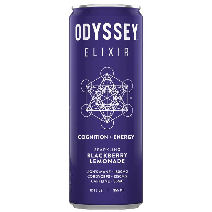 Odyssey Elixir - Wholesale Sports/Energy Drink - Blackberry Lemonade 85mg Sparkling Mushroom Energy