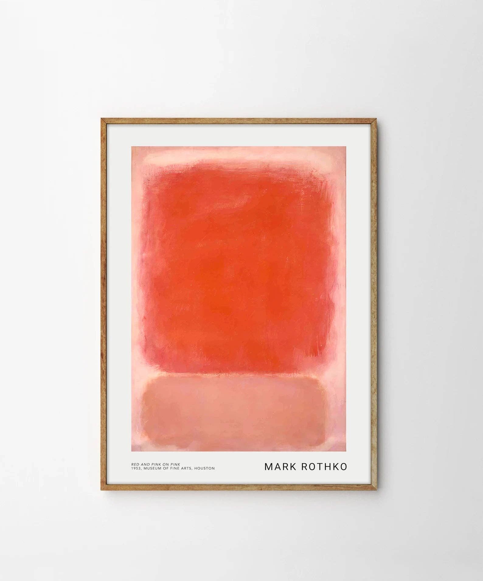 Gustave - Wholesale Art Print - Mark Rothko, Red and Pink on Pink0
