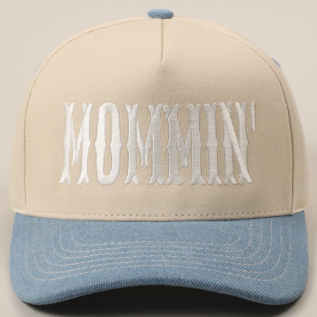 Fashion City – wholesale Trucker hat – Unisex – MOMMIN' Letter Embroidery Two-Tone Trucker Hat30