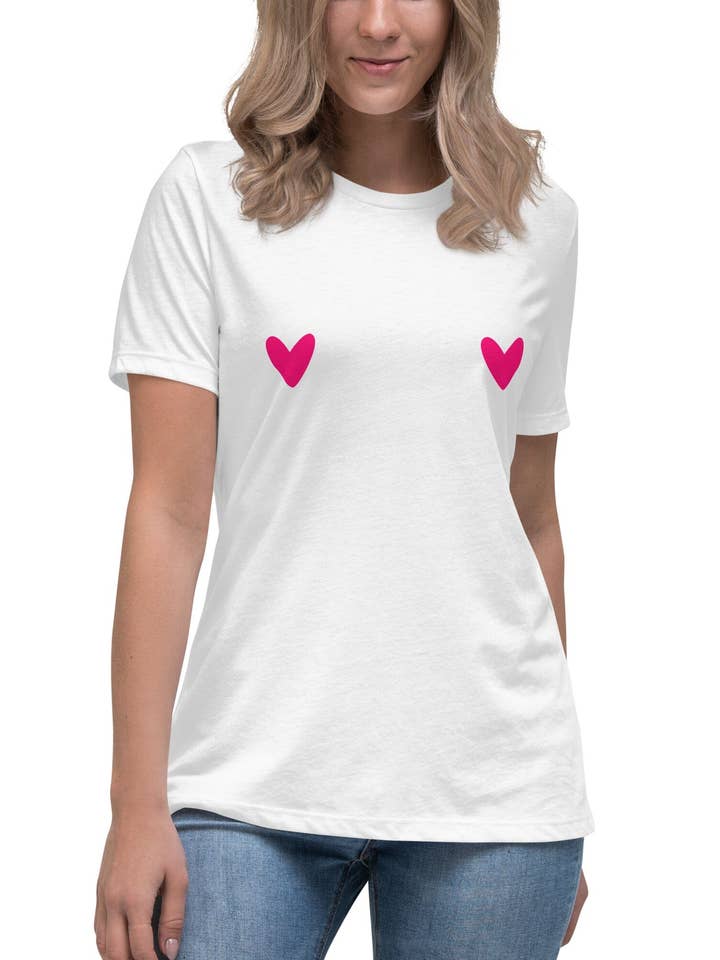 Heart Nipple T-shirt for wholesale by Friends Do This