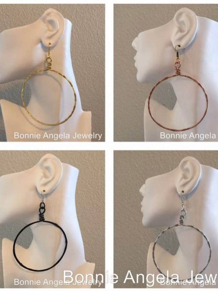 Big CircleHoop Earrings for wholesale by Angela Catirina Jones