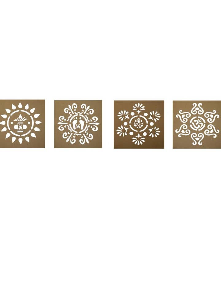 Stencil in legno (18 «X 18") (set di 4) per la vendita all'ingrosso da parte di Ancientveda