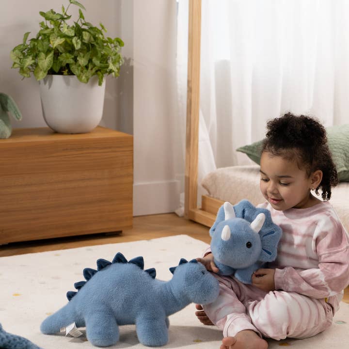 Coco Village - Wholesale Stuffed/Plush Toy - Kids & Baby - Dino Plush Toy - Blue Triceratop1