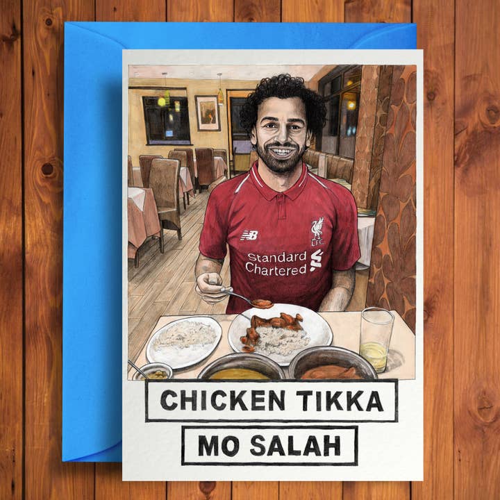 Kylling Tikka Mo Salah – Sjov Fodboldordspil Kort for engroshandel hos Quite Good Cards