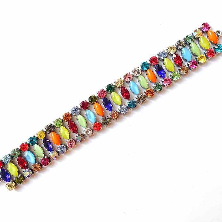 Colorful Bracelet Antique Silver Bohemia Handmade for wholesale by SoHo Schmuckmanufaktur