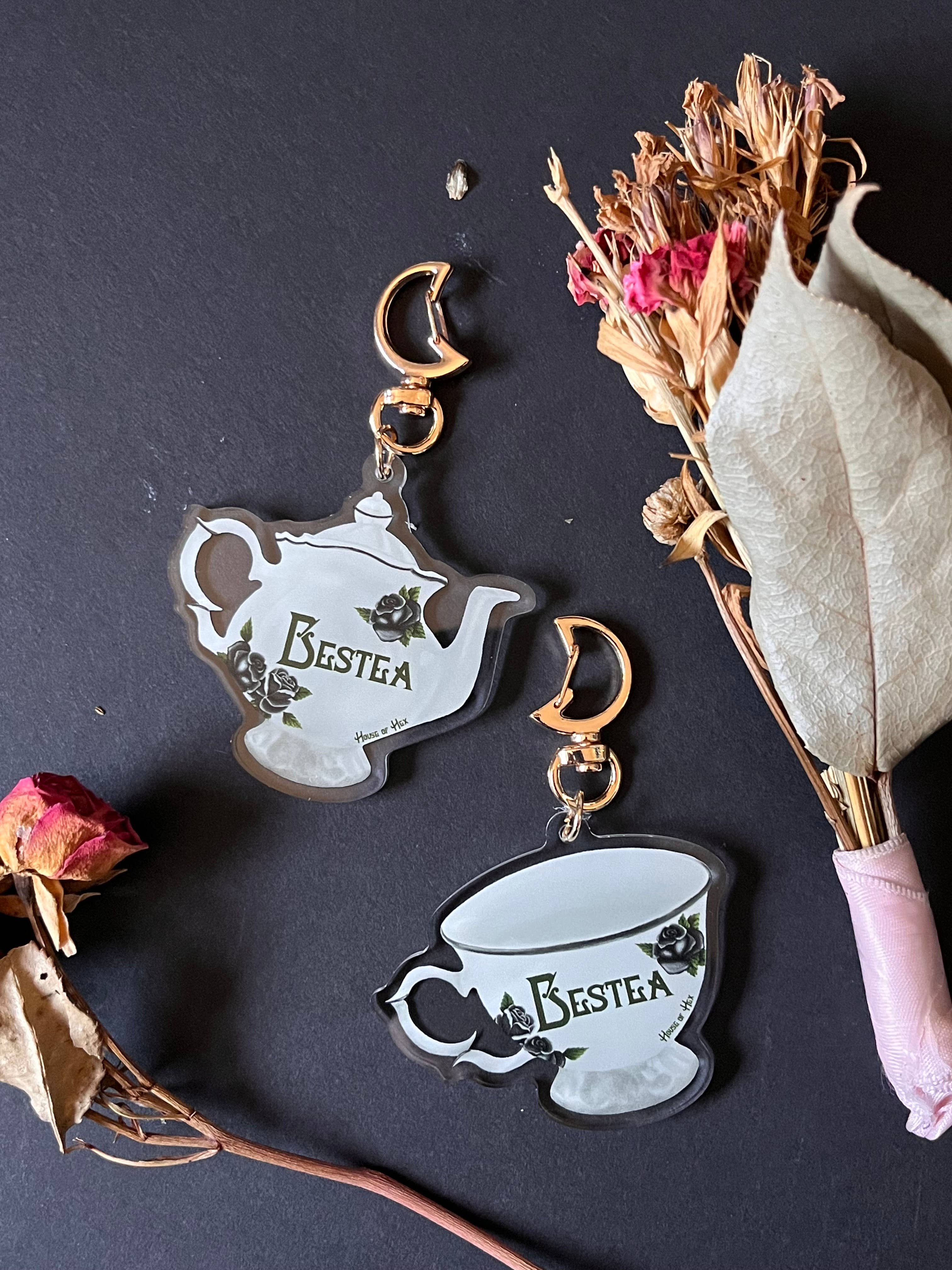 House of Hex – wholesale Keychain – Women's – Bestea Keychain Set | BFF | Tea party | Friendship8