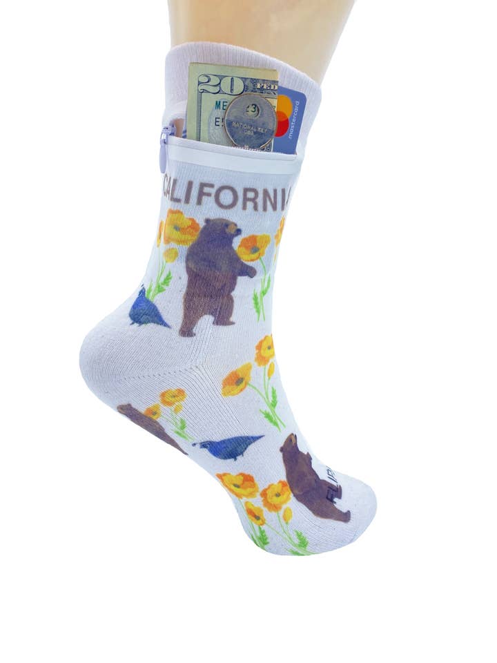 California Zipper Socks for wholesale by Flippysox