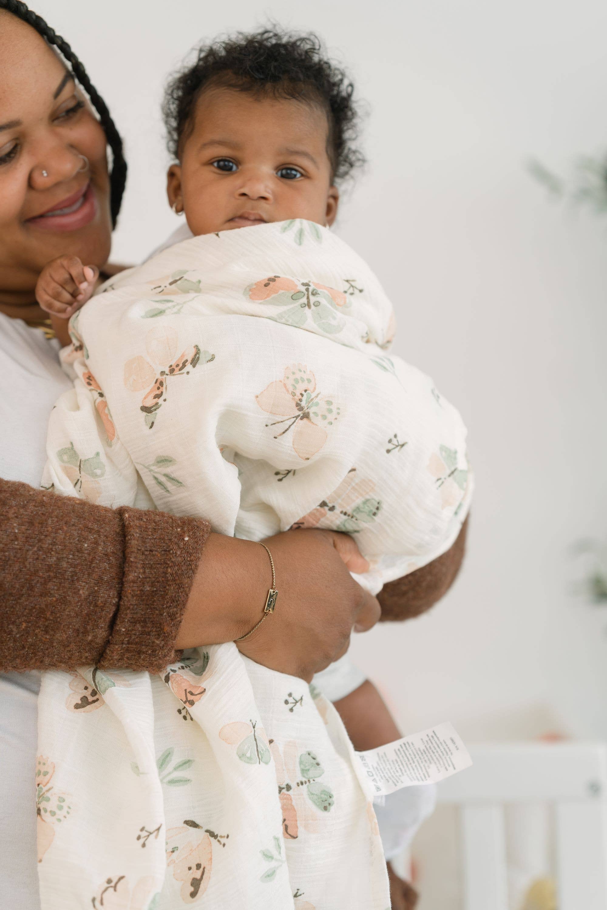 Crane Baby - Vente Ensemble de langes – bébé - Parker, 2 pièces Ensemble d'emmaillotage (papillon/arc-en-ciel)4