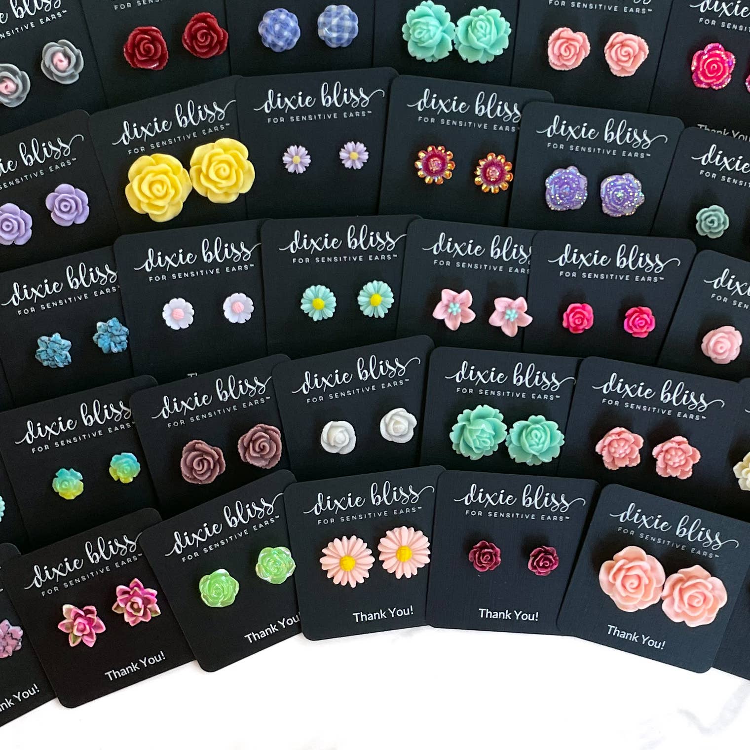 Dixie Bliss - Wholesale Stud/Post Earrings - Flower Stud Promotional Earrings for gifting/swag/freebies1