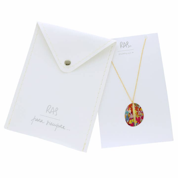 RAS - Wholesale Pendant/Charm Necklace - Botánico Gold Plated Short Pendant1