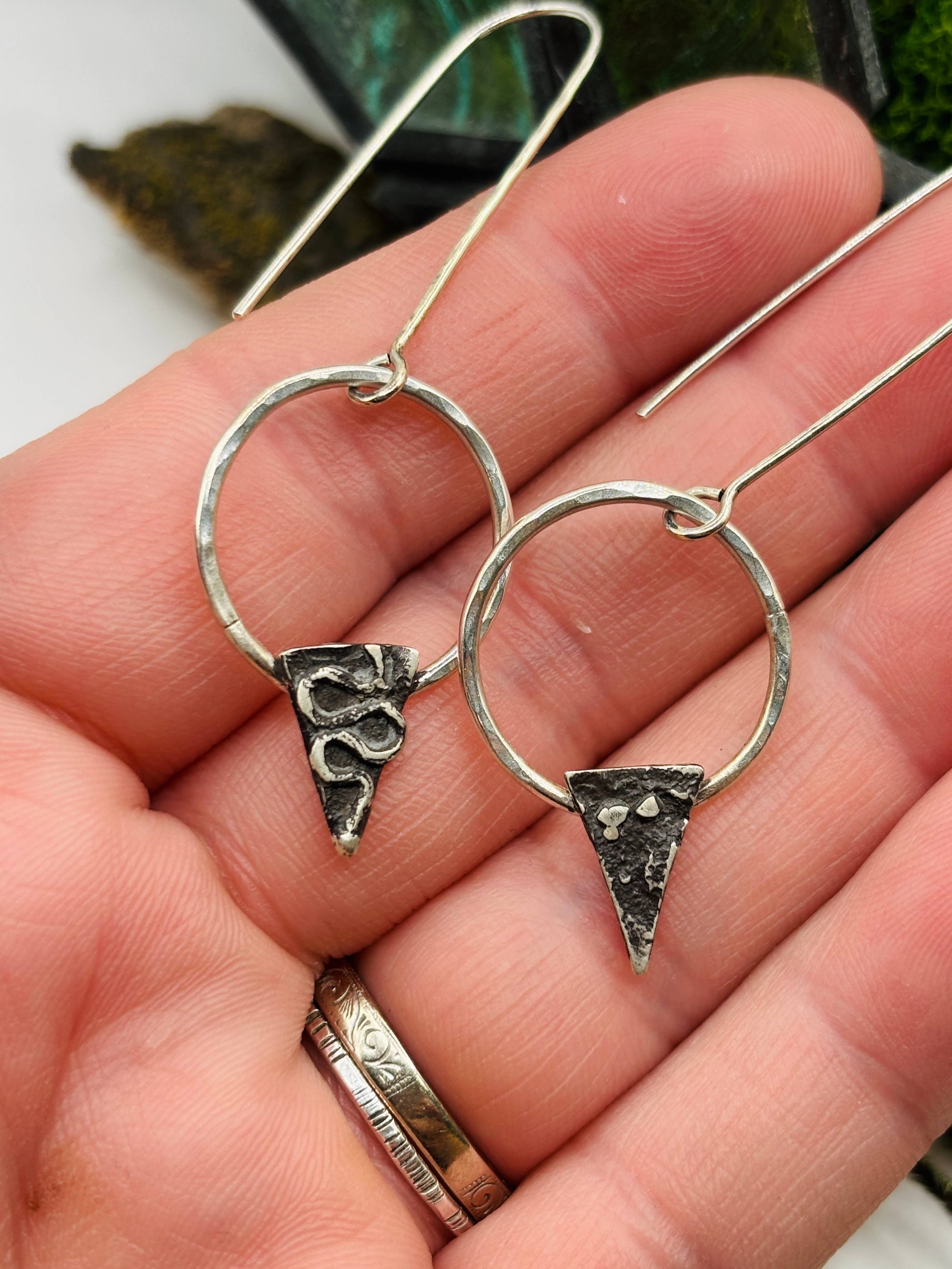 Rachel Renee Jewelry - Wholesale Dangle Earrings - ASTRID Reticulated Spiked Hoops1